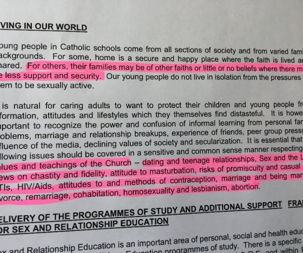 Derbyshire parents forced to send children to Catholic school
